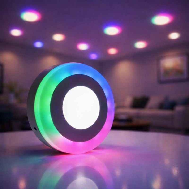 hybrix LED Wall/Ceiling Surface Light 6W Fan Box Light, Dual Color Multicolor & White,1 Surface Ceiling Light Ceiling Lamp-picture-24
