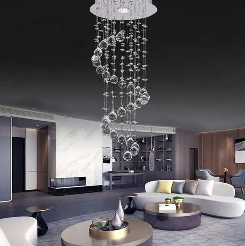 ganeshart Crystal Chandelier For Living room Ceiling Led Light 9InchSpiral cc010c Chandelier Ceiling Lamp-picture-19