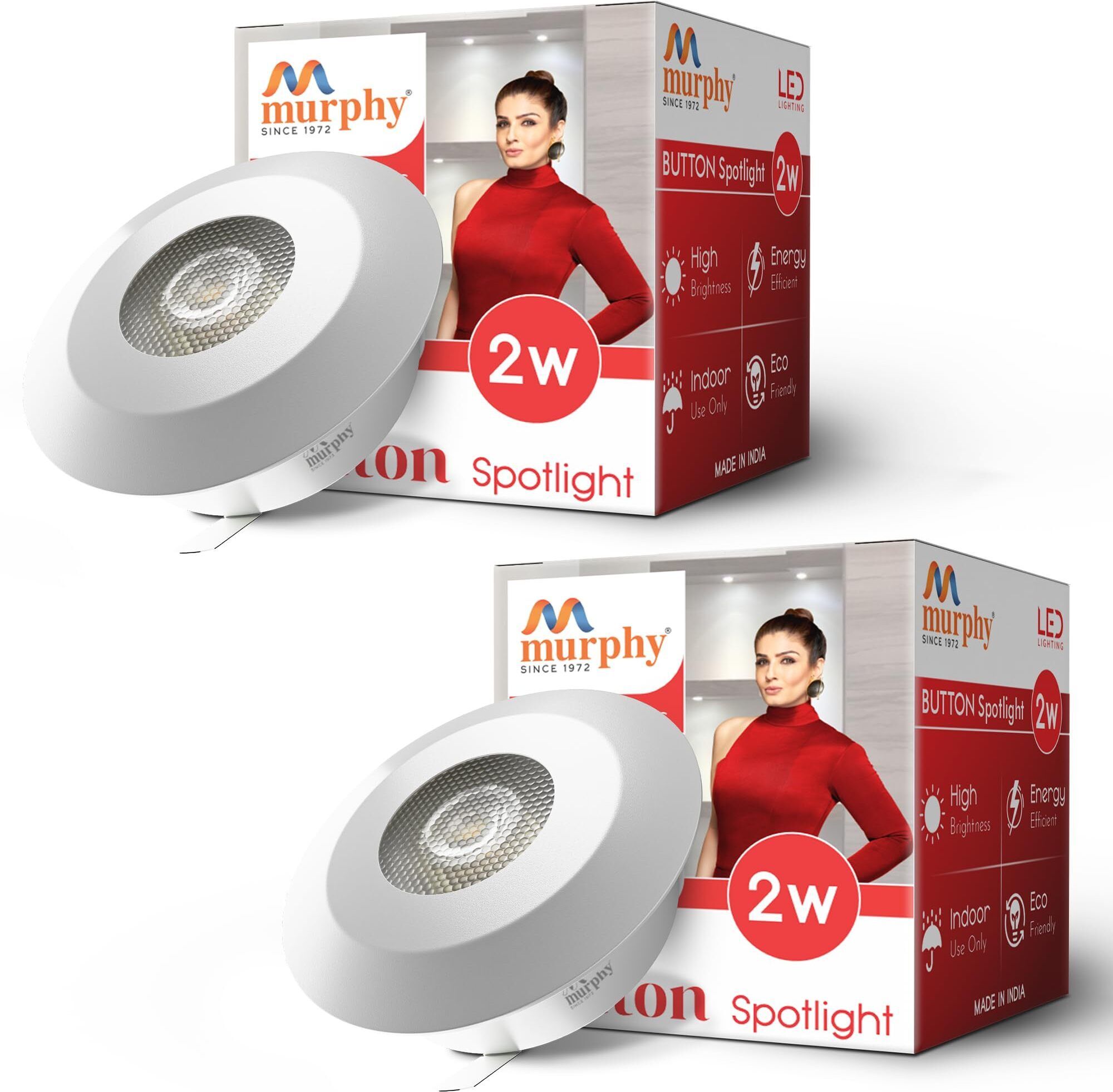 LED 2W BUTTON Spot light (Cool White , Pack of 2) Recessed Ceiling Lamp-image-33