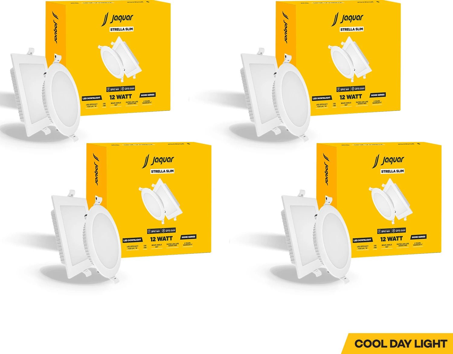 Strella Slim 12W Round Recess Down Light - Cool White (Pack of 4) Ceiling Light Ceiling Lamp-image-49