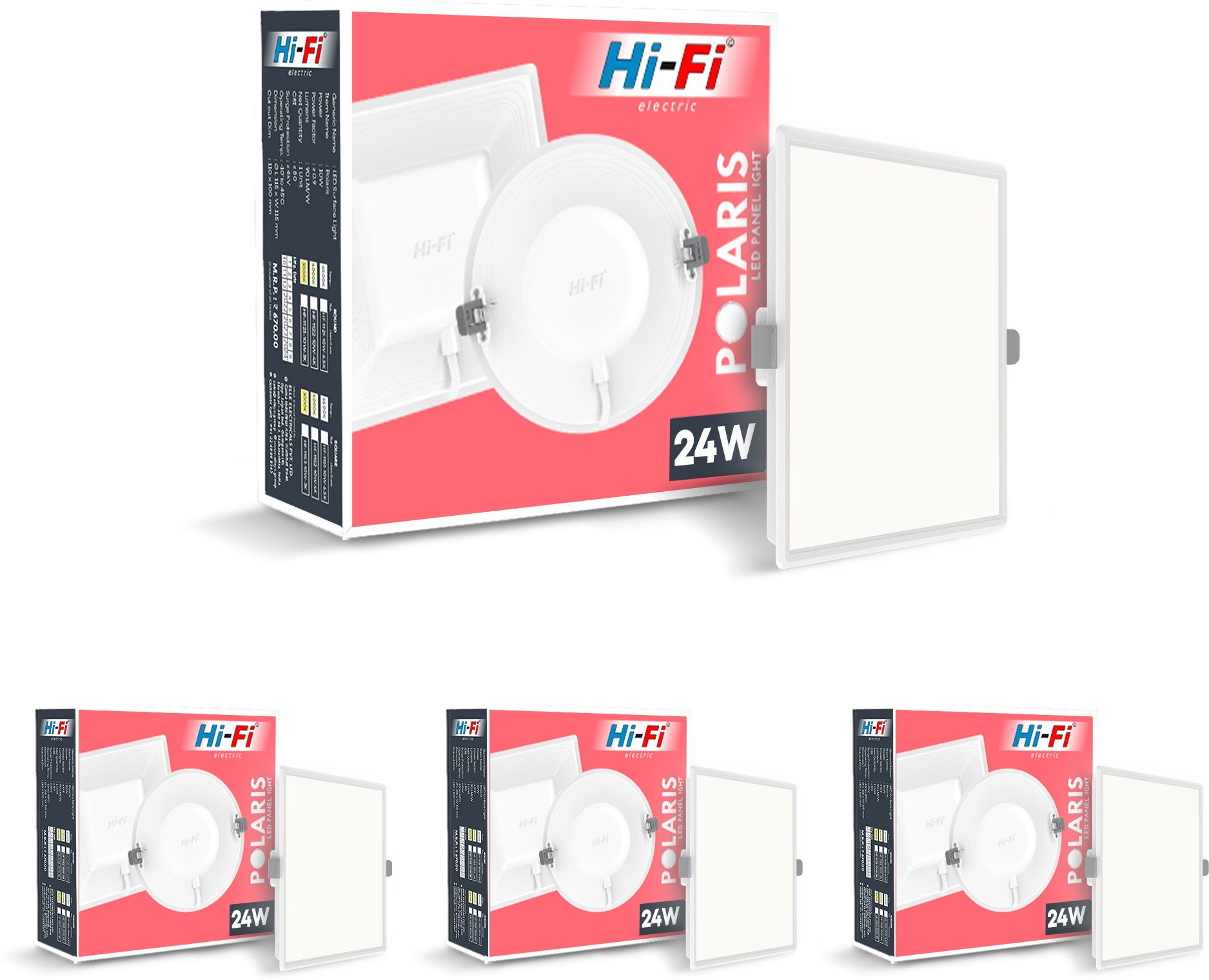 hi-fi POLARIS 24 Watt Panel Light With Inbuild Driver ( Natural White ) Surface Ceiling Light Ceiling Lamp-picture-27