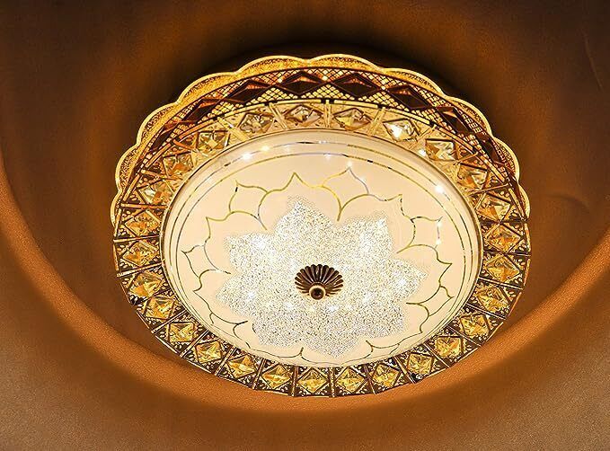 Crystal Ceiling Round Light and Modern LED Chandelier light 16 inch Chandelier Ceiling Lamp-image-45