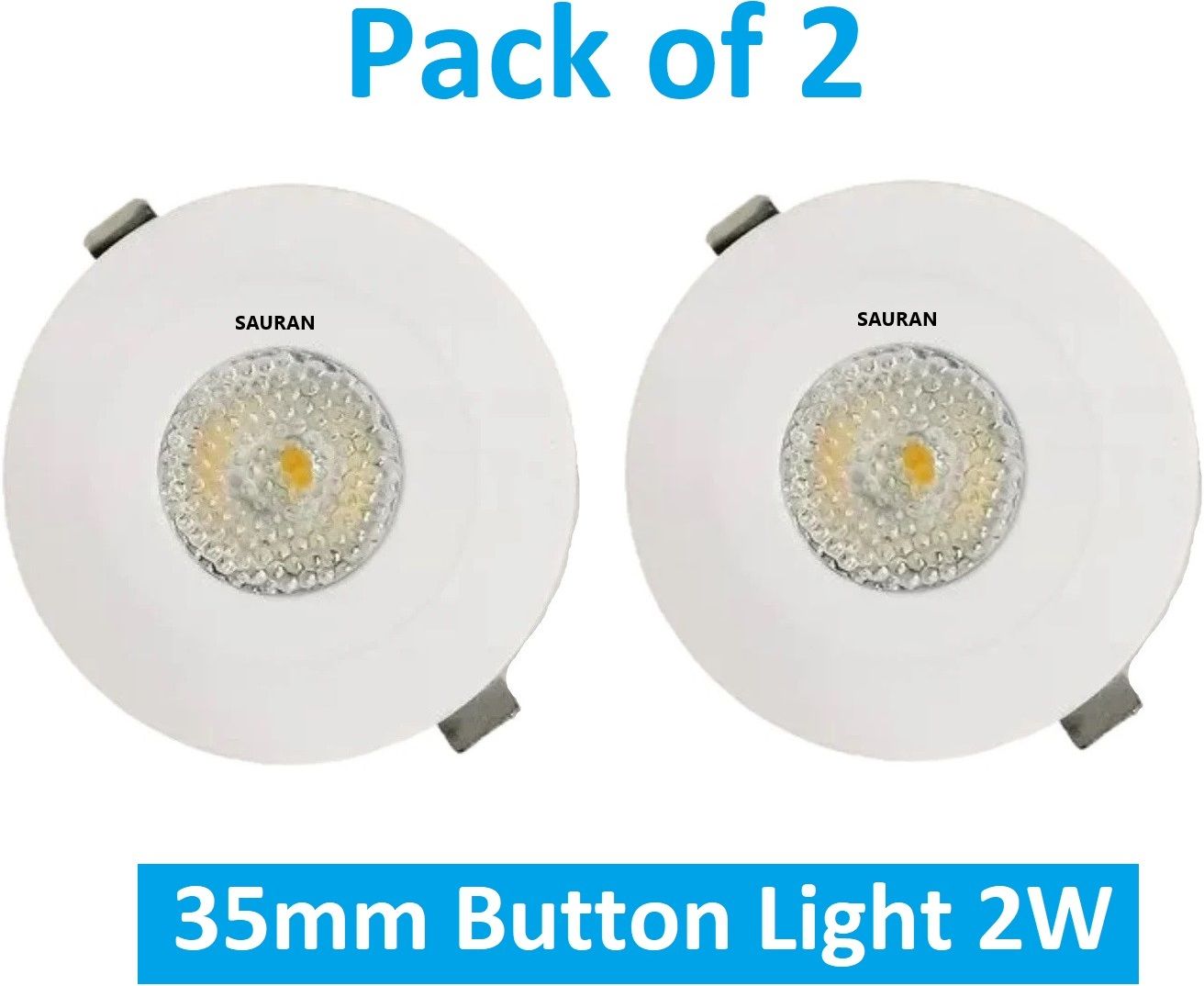 sauran Pack of 2 35mm LED Button Light 2W MBL10.2 Ceiling Light Ceiling Lamp-picture-22