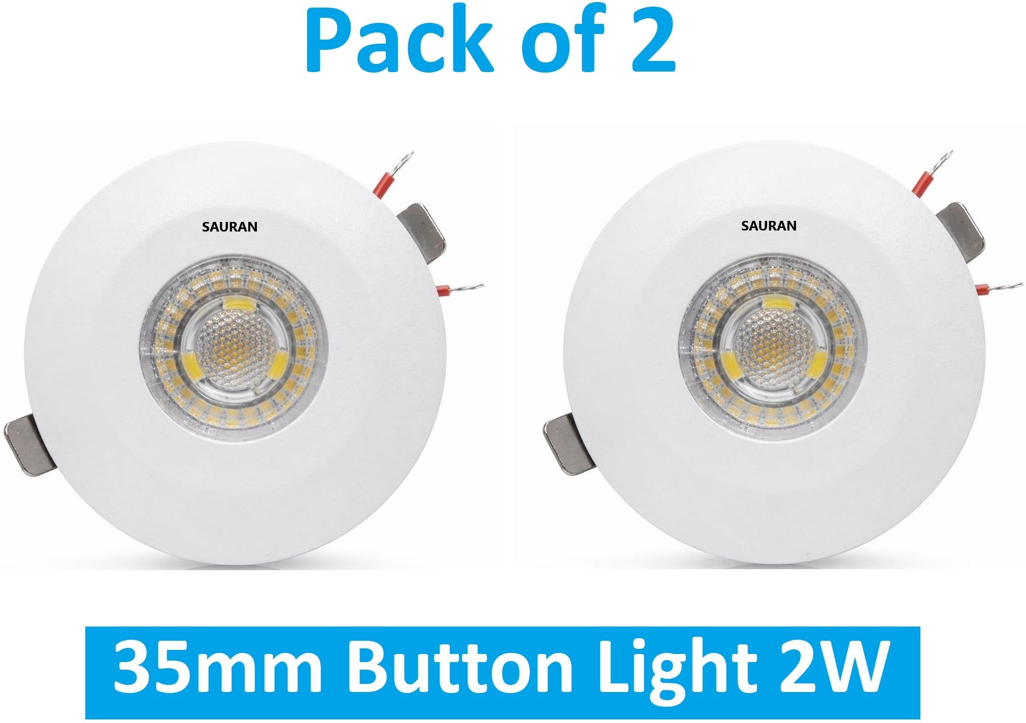 sauran Pack of 2 35mm LED Button Light 2W MBL17.2 Ceiling Light Ceiling Lamp-picture-34