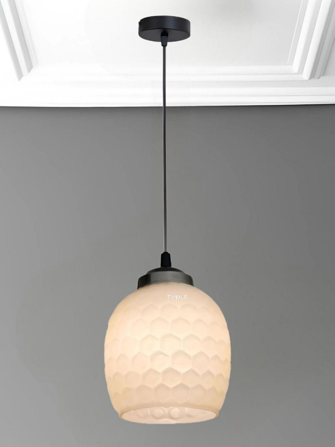 glomzy Glass Honeycomb Pendant Lamp for Home Decor, With Bulb (Pack of 1) Pendant Lamp Ceiling Lamp-picture-47