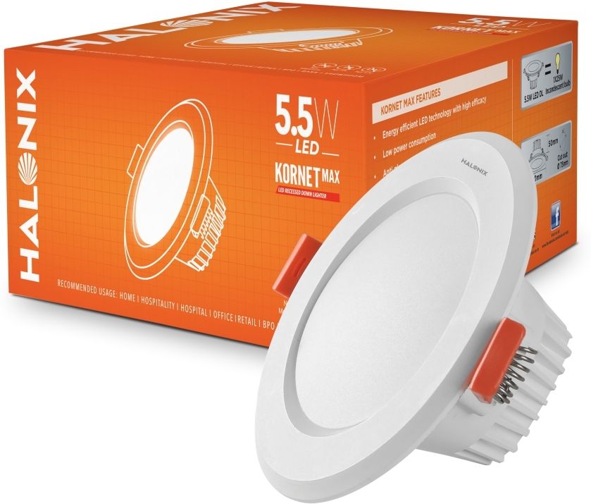 halonix KORNET MAX 5.5W Downlighter Yellow 75mm Cut out Pack 1 Ceiling Light Ceiling Lamp-picture-28