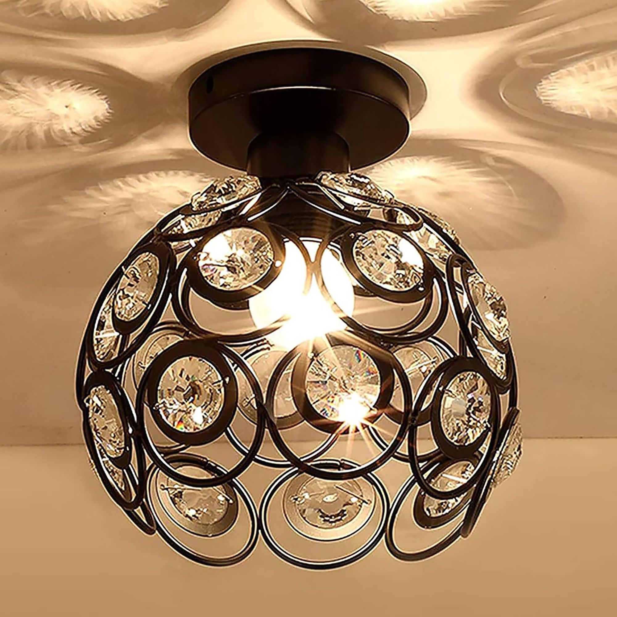 Modern Mini Chandelier Semi-Flush Mount Lights Lamp for Bedroom Chandelier Lamp Chandelier Ceiling Lamp-image-38
