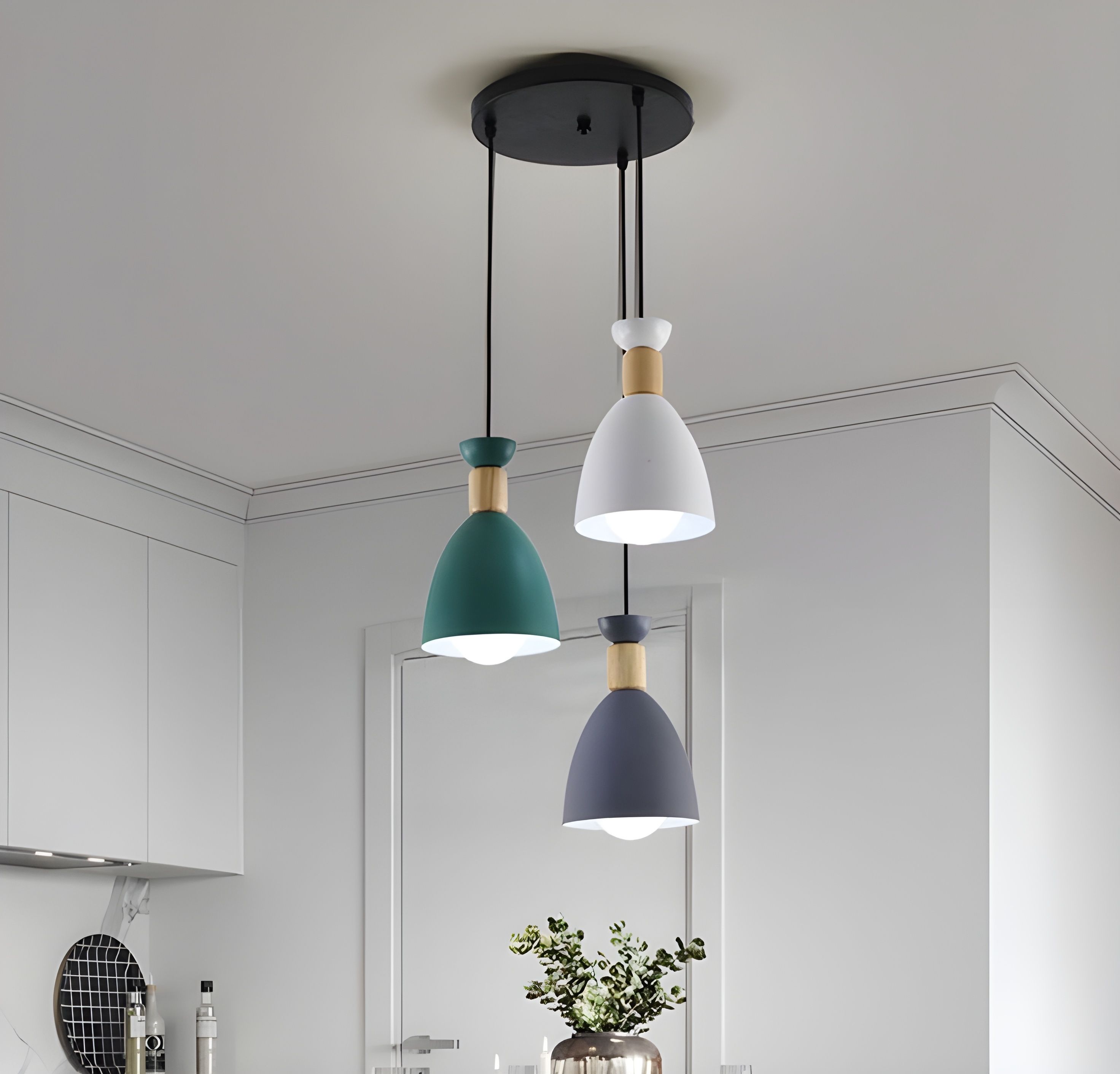 RBSK Multi Aluminum 3 Light Round Design, Withbulb (Set of 1) Ceiling Light Ceiling Lamp-picture-14