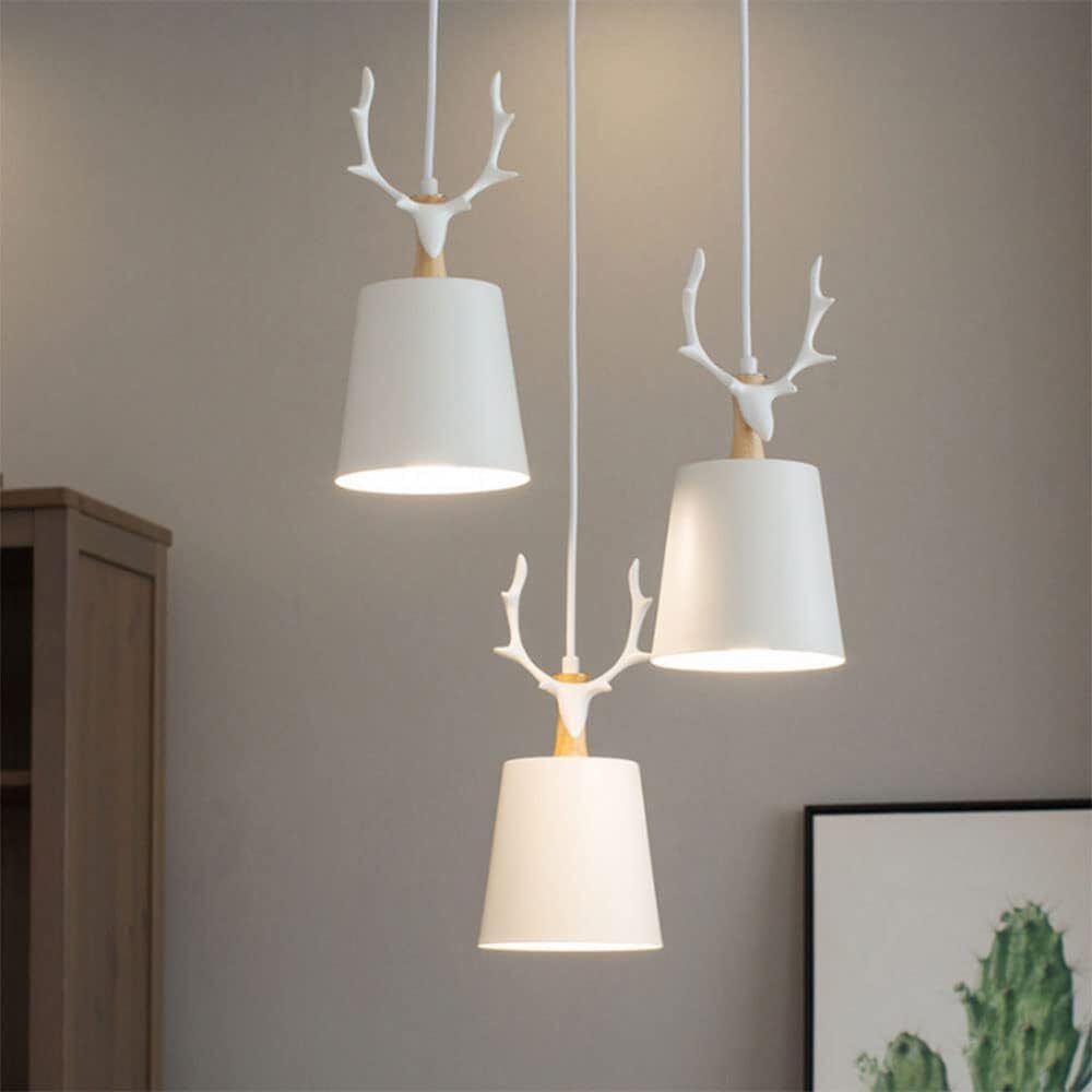 pralinz Chandelier, Restaurant Decorative Chandelier - Antler Lighting White Chandelier Ceiling Lamp-picture-23