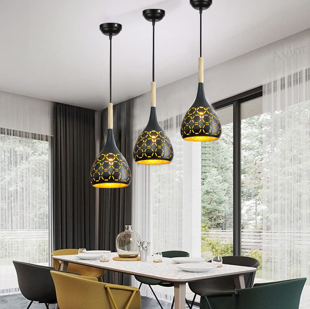 Hanging lights for Bedroom, Kitchen, Hall and Living room (Pack of 3) Pendants Ceiling Lamp
