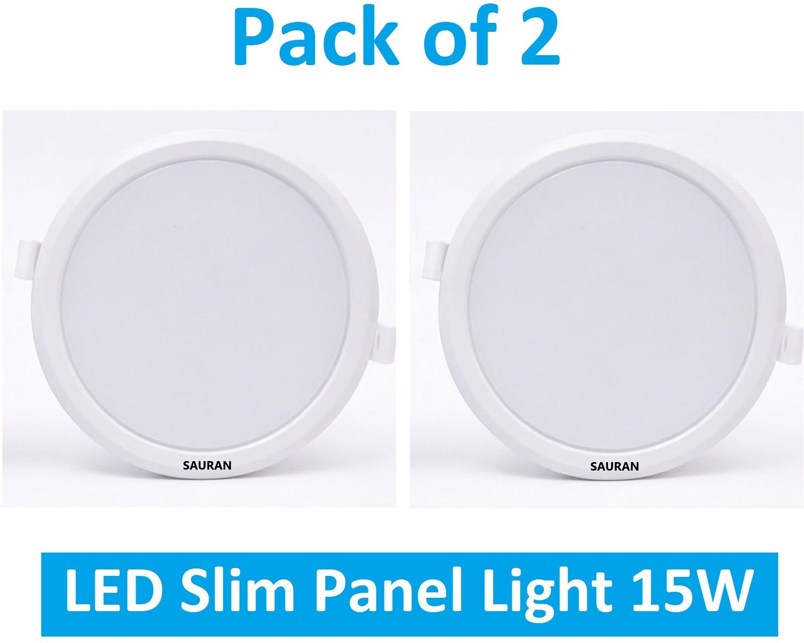 sauran Pack of 2 Round LED Slim Panel Natural White Light 15W LSP 19.2 (With Warranty) Ceiling Light Ceiling Lamp-picture-22