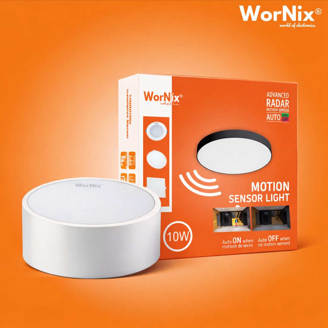 wornix 10W Surface Rilmess LED Panel Light Surface Ceiling Light Ceiling Lamp-picture-38