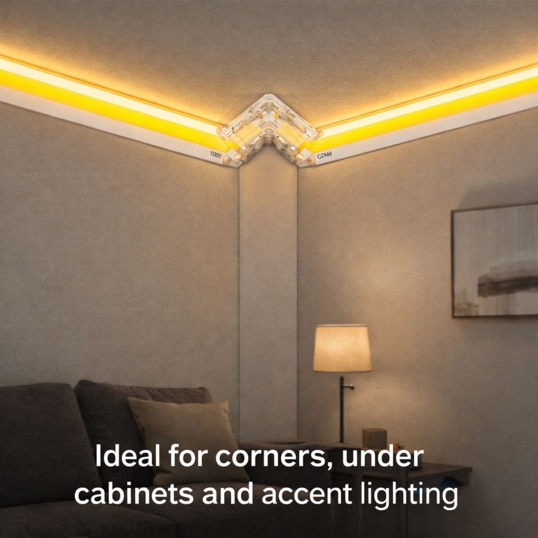 CORNER LED STRIP CONNECTOR/JOINTER 10MM PACK OF 5 Ceiling Light Ceiling Lamp-image-11