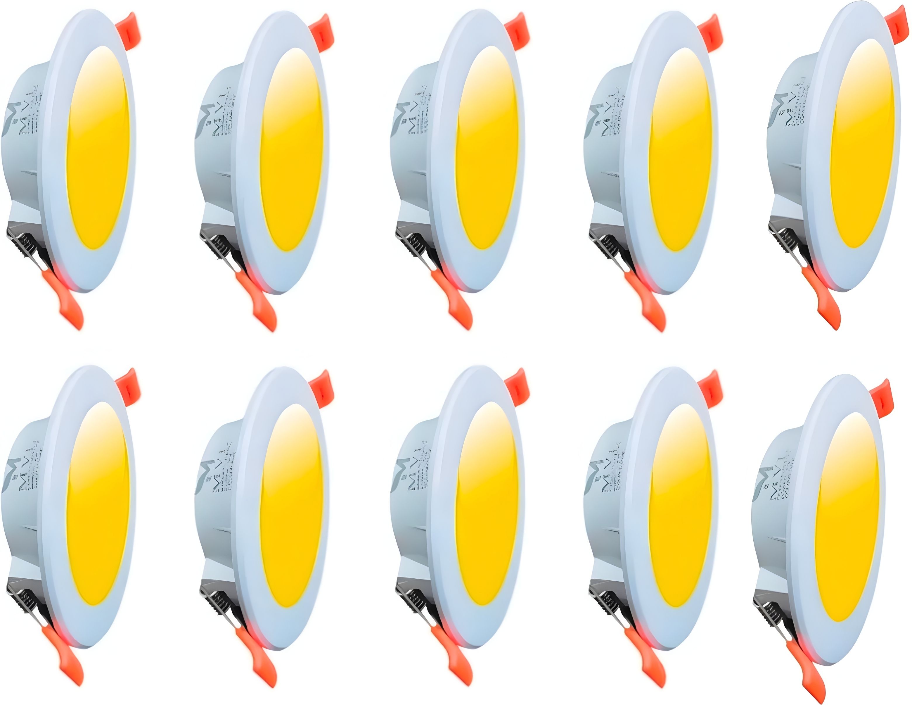MVL 10W Decorative LED Round Ceiling Light Warm White Pack of 10 Ceiling Light Ceiling Lamp-image-19