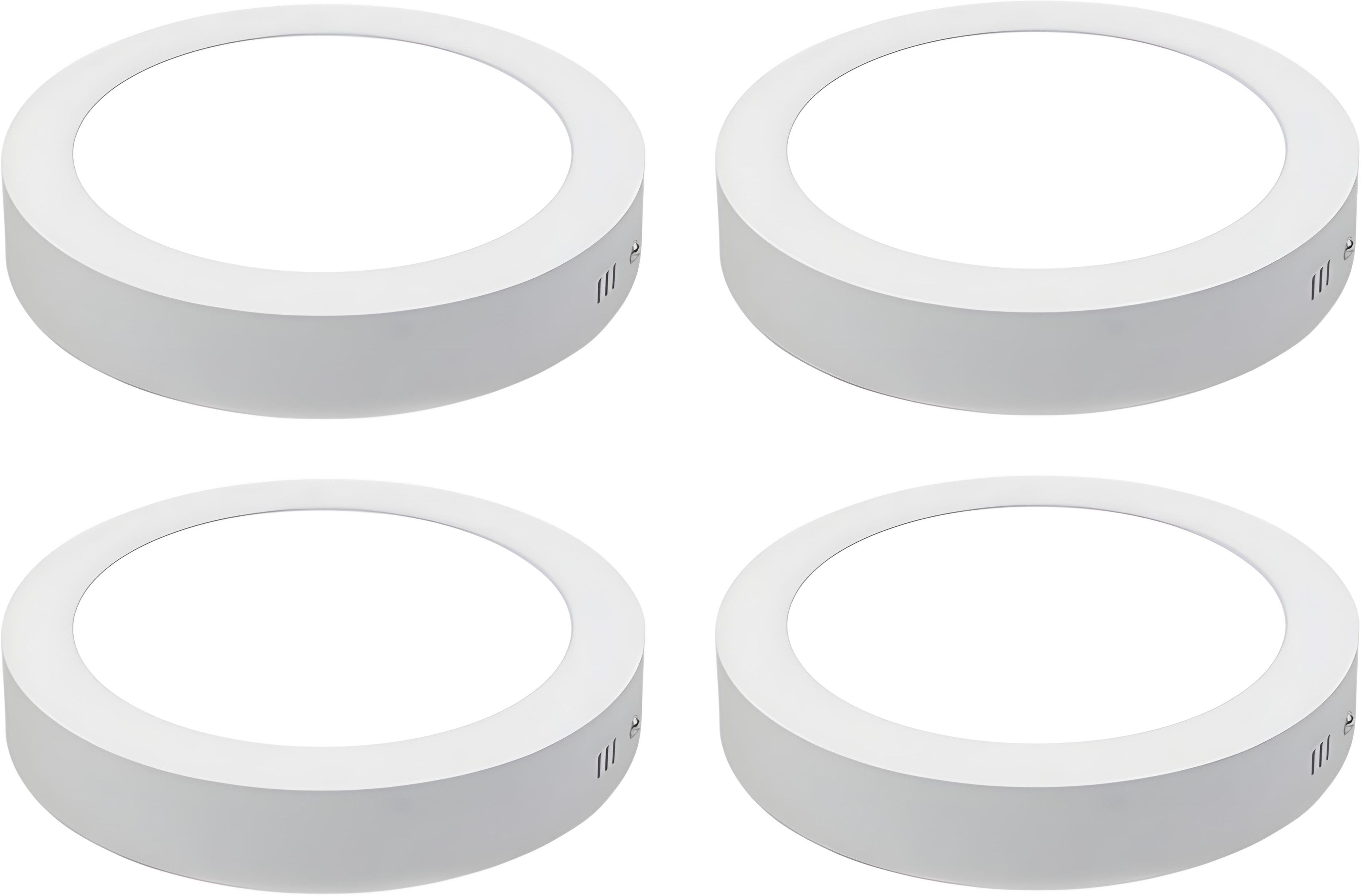 MVL 15 Watt Round LED Ceiling Surface Panel Light (White, Pack of 4) Ceiling Light Ceiling Lamp