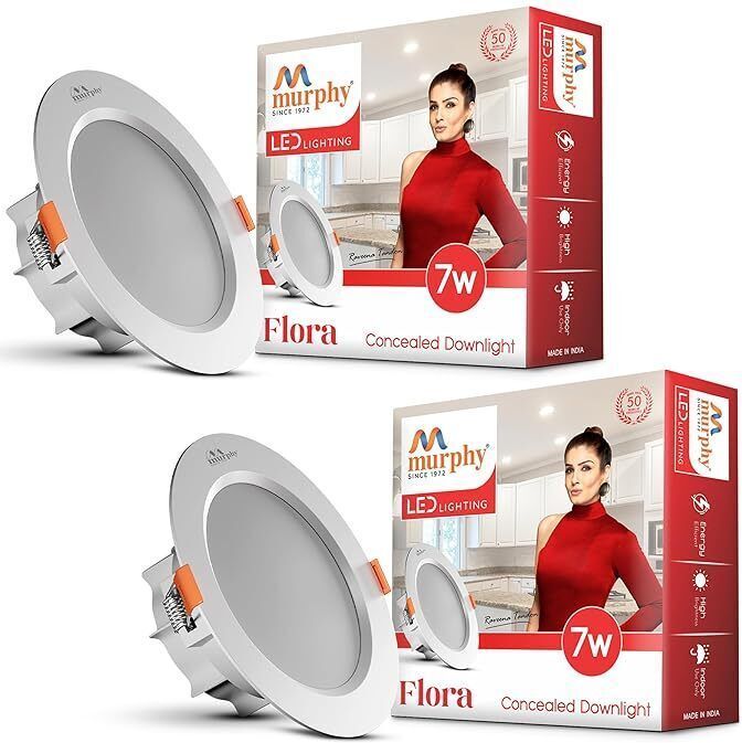 murphy Flora 7W LED Down Light, Cool White Light, Round, Recess (Pack of 2) Ceiling Light Ceiling Lamp-picture-22