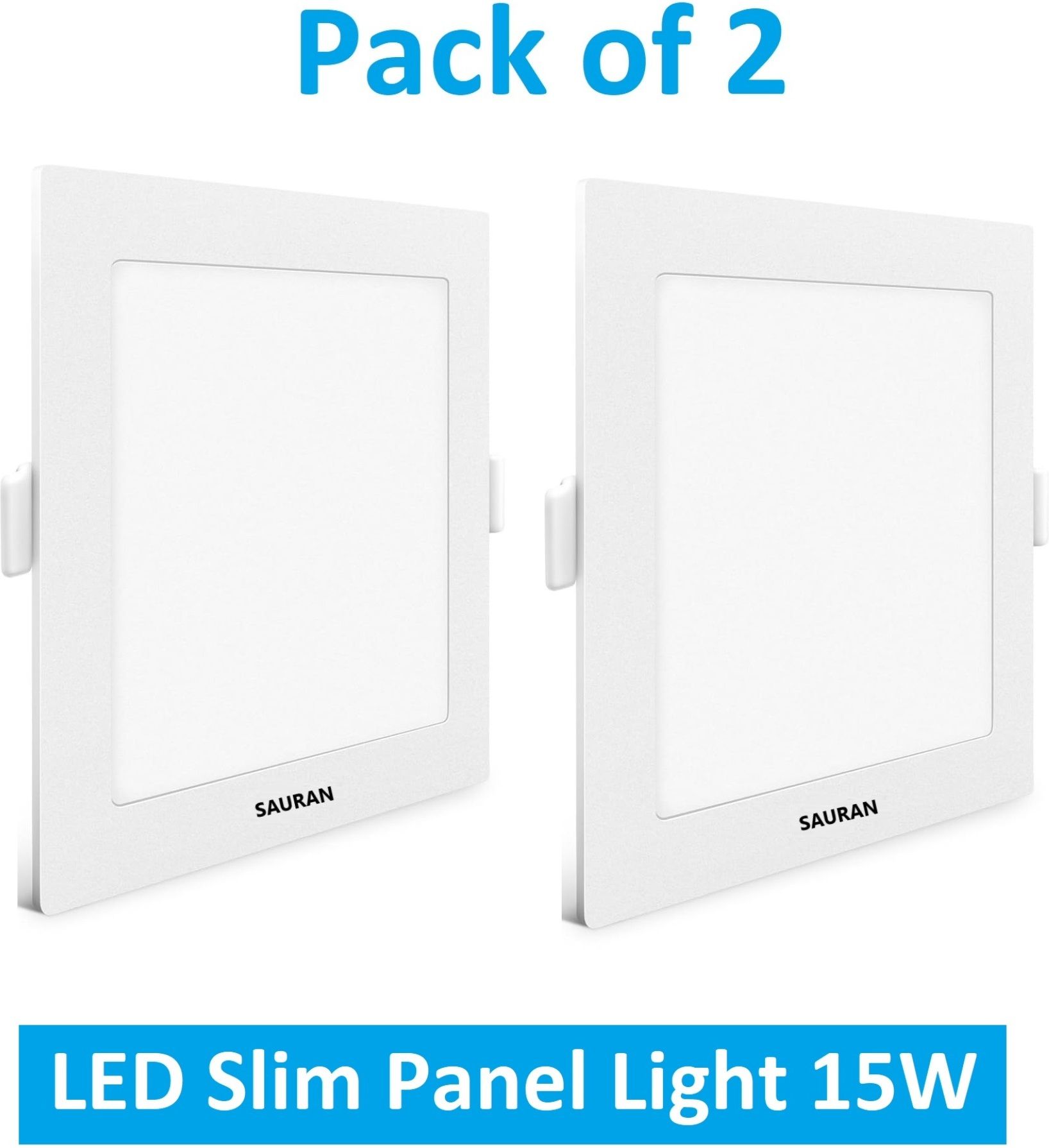 Pack of 2 Square LED Slim Panel Natural White Light 15W LSP 59.2 (With Warranty) Ceiling Light Ceiling Lamp-image-47
