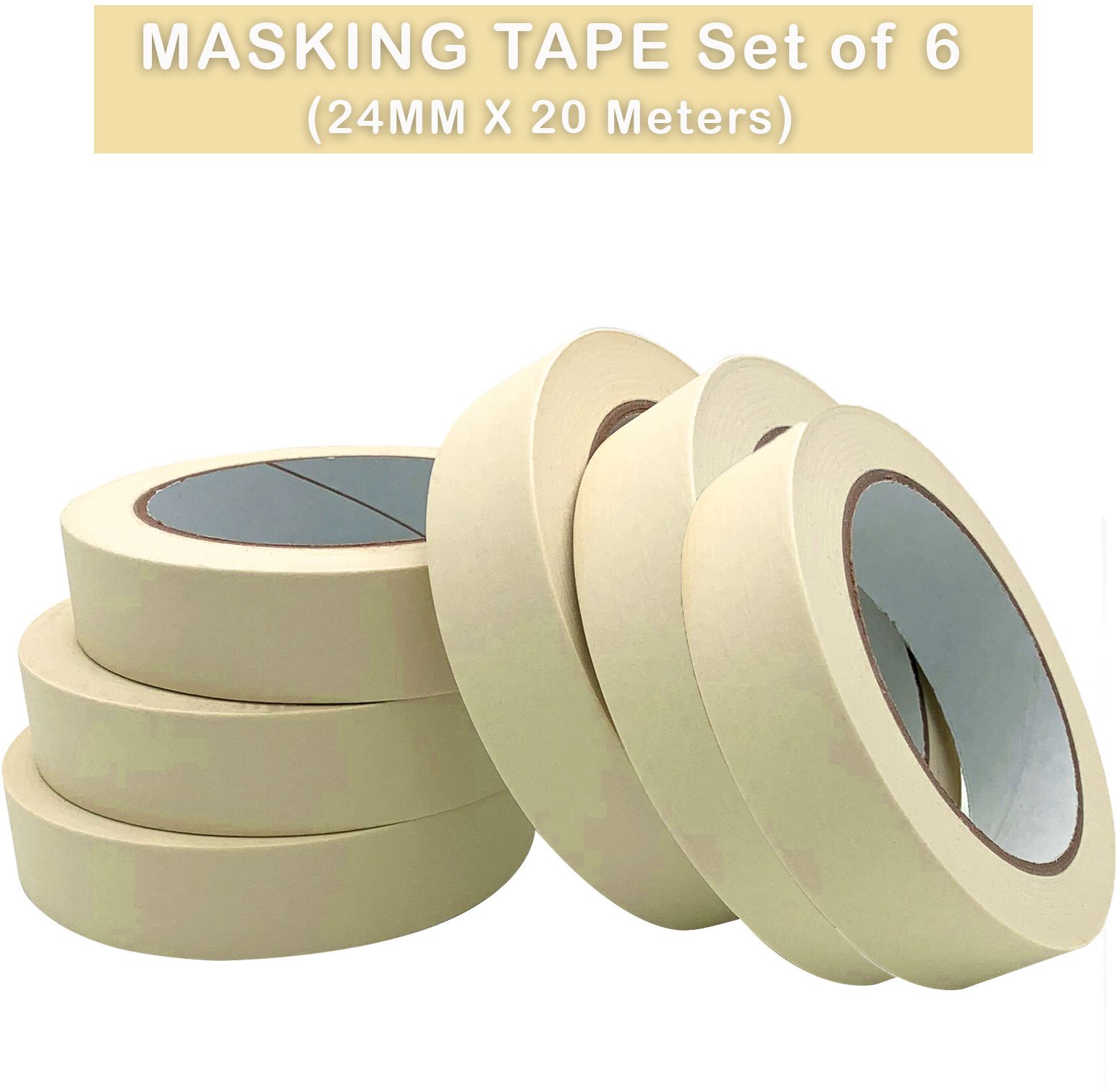 boxer Masking Tape ( 24mm x 20 Meters) Single Side Handheld Adhesive Tape (Manual)-picture-36