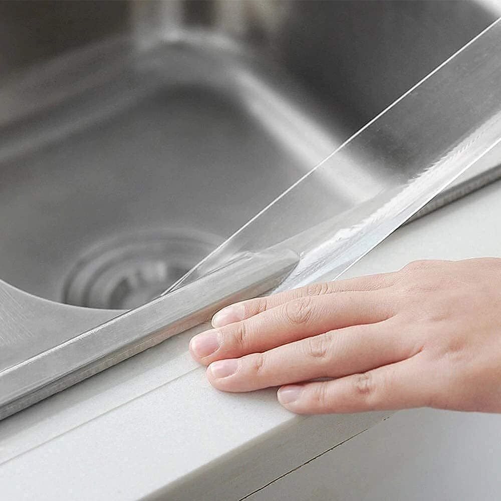 Transparent Acrylic Waterproof Self-Adhesive Tape . for Kitchen Sink Corner Line Sticking Strip Washable Adhesive Caulk Tape (Manual)-image-40