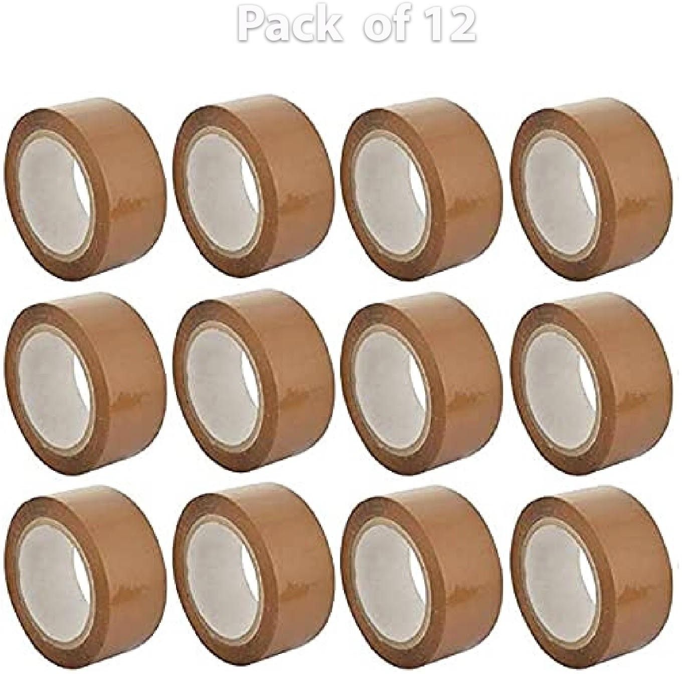 Bopp Brown Tape (Pack of 12) 50 Meter Length Guaranteed Self Adhesive Tape 2"/48mm x 50m (Manual)-image-8