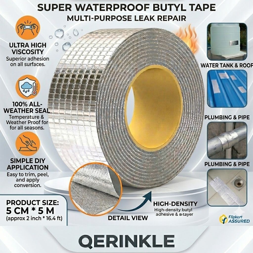qerinkle 5 meter Waterproof Duct Tape for Roof Leak, surface Crack Window Sill Gap Handheld TAPE (Manual)-picture-25