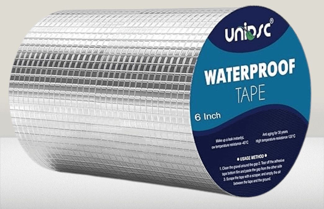 unidsc Waterproof Adhesive Aluminum Foil Tape Sealing Butyl Rubber Tape 15cm/6inch x 5m Super Strong Butyl Sealant Sticky Tape Dispenser Dispenser Aluminum Foil Tape (Manual)-picture-22