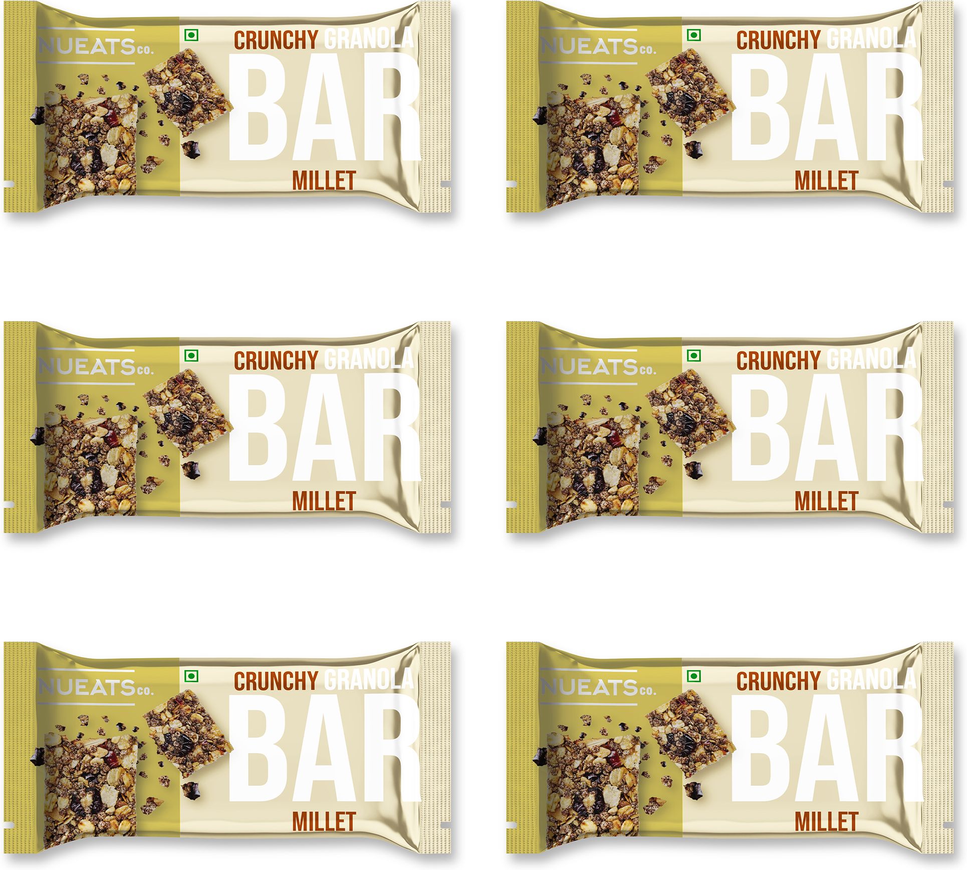 nueats co. Granola Millet Bar PK6 Protein Bars-picture-17