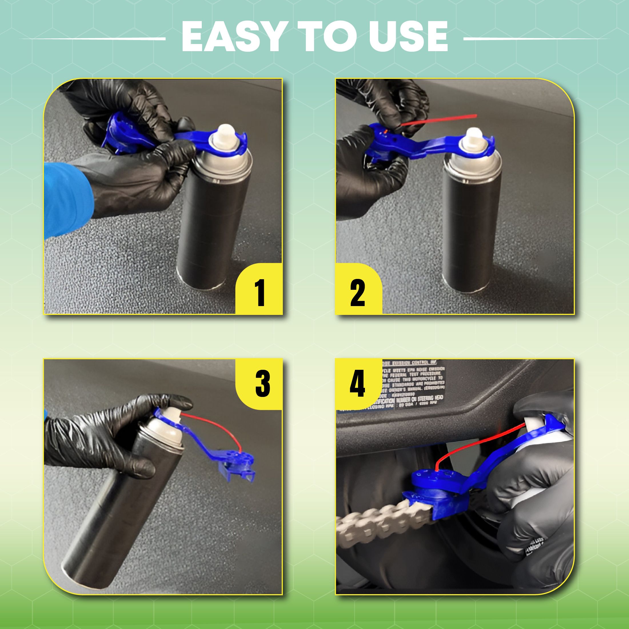 Bike Chain Cleaner and Lube Spray With Brush & Chain Oiler Nozzle Dispenser For Removes Dirt, Grease And Lubricate | Increases Chain Performance Chain Oil-image-1
