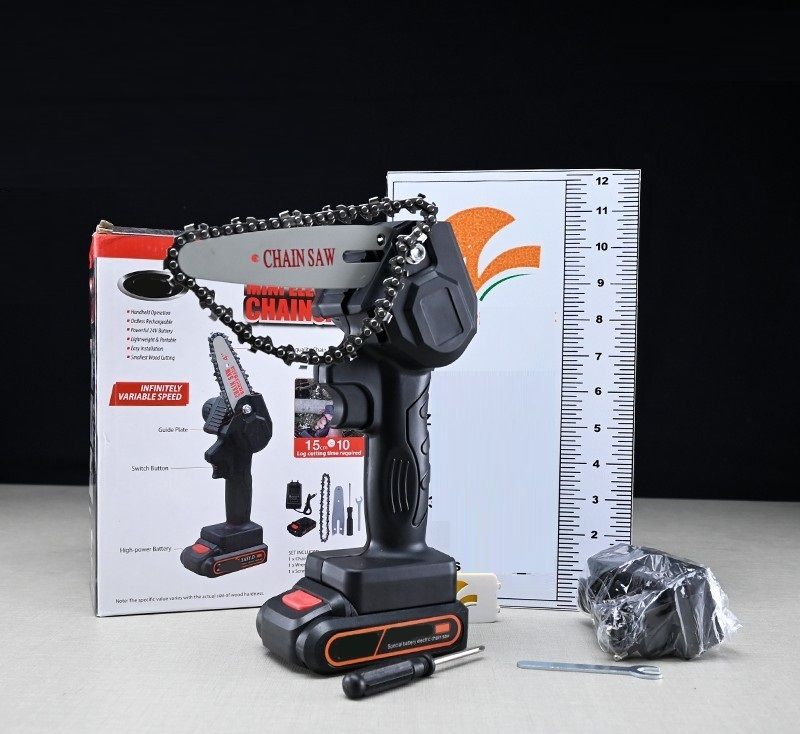 xydrozen 48W Electric Chain Saw Machine with Two Batteries Procut One Hand Portable Chain Saw for Tree Trimming Cordless Chainsaw-picture-23