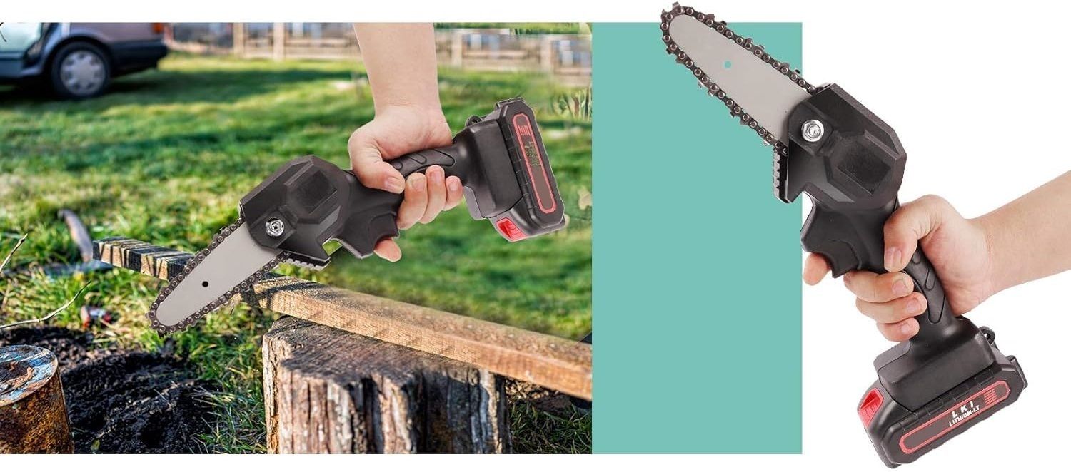 xydrozen 48W Rechargeable Mini Chain Saw with 2 Batteries Upgraded 48VF Cordless Mini Chainsaw (15cm Blade) Cordless Chainsaw-picture-31