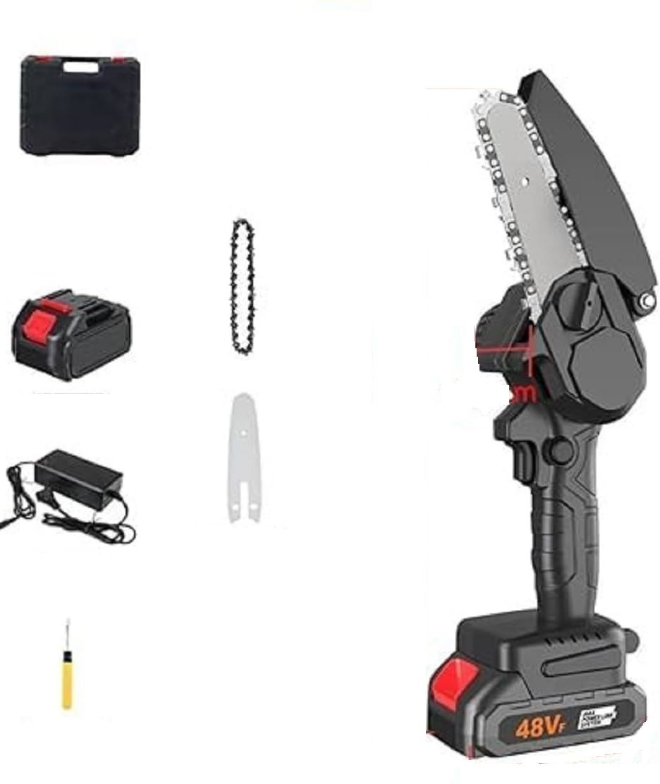 trudo Electric Chainsaw for Tree Pruning and Gardening DOUBLE BATTERY Mini Cordless Electric Chainsaw Cordless Chainsaw-picture-34