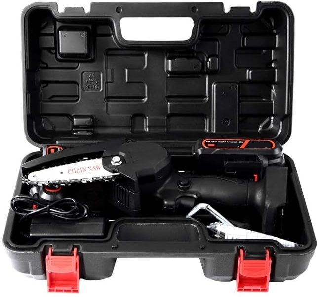 xydrozen 48W Electric Pruning Saw with Two Rechargeable Batteries Battery-Powered Handheld Mini Electric Chain Saw, 2 Pcs Rechargeable Battery Cordless Chainsaw-picture-27