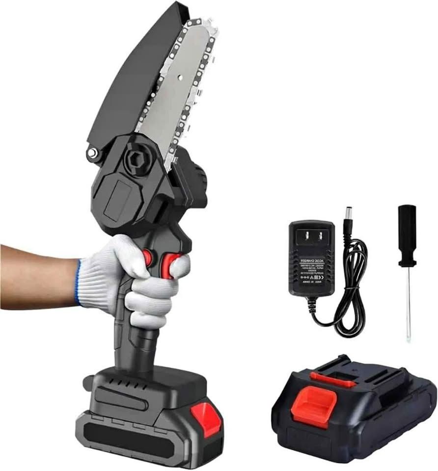 xydrozen 48W Cordless Mini Chain Cutter with Dual Battery Lightweight Portable Mini Chainsaw 4-Inch 48V Cordless Cordless Chainsaw-picture-22