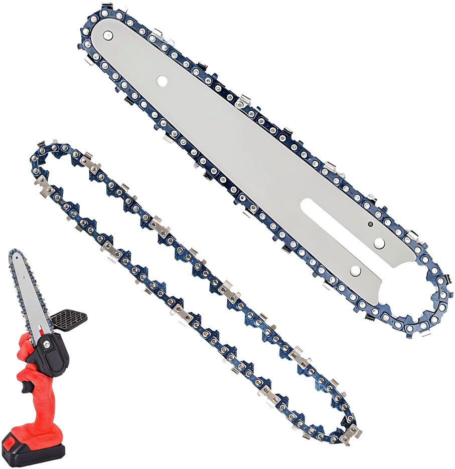 verilux 2Pcs Chainsaw Chain 6 inch with Guide Rail for Cutting Wood 2Pcs Chainsaw Saw Chain 6 Inches with Guide Rail Universal for Wood Cutting Cordless Chainsaw-picture-26