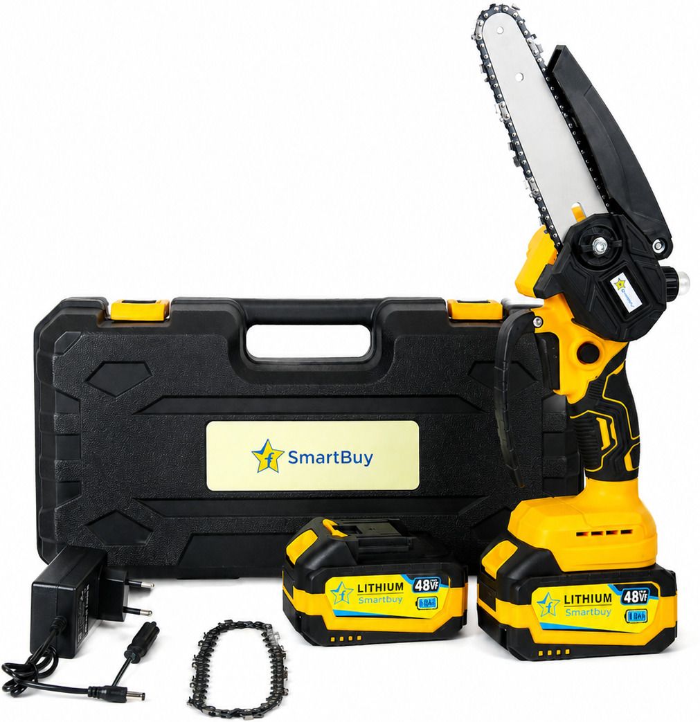 flipkart smartbuy 6 Inch Cordless Chainsaw | High Torque Battery Powered Electric Chainsaw with In-Built Oil Tank for Gardening & Harvesting | High-Speed Wood Cutter Cordless Chainsaw-picture-2