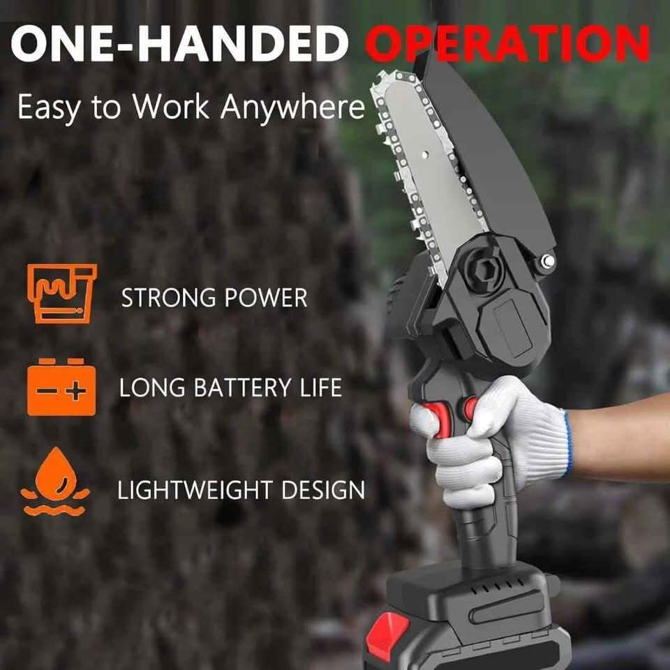 xydrozen 48W Electric Mini Chainsaw with Dual Rechargeable Battery Procut One Hand 48V Cordless Mini Chainsaw Cordless Chainsaw-picture-23