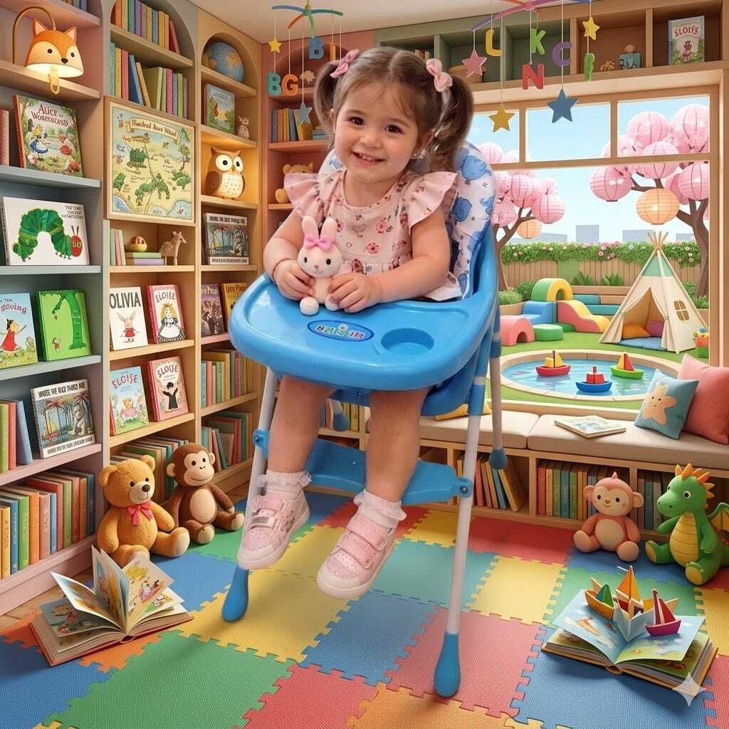 intelligent High Chair for (IND*046573)Feeding 2 in 1 Adjustable Baby-picture-8