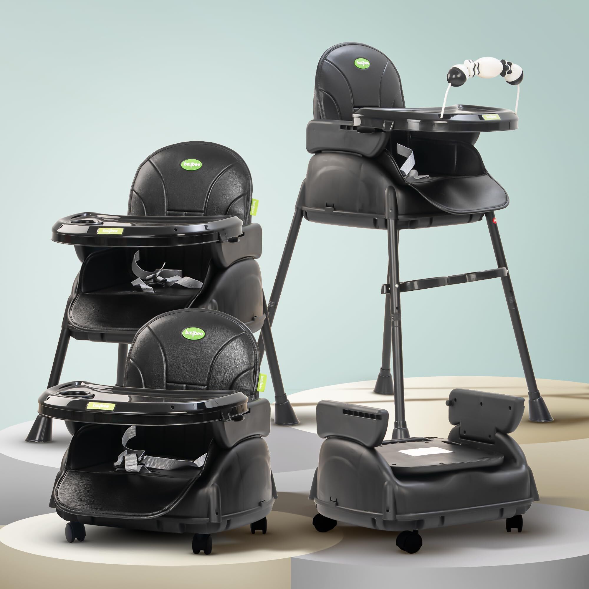 4 in 1 Nora Baby High Chair for Kids Two Height Adjustable Feeding Booster Seat