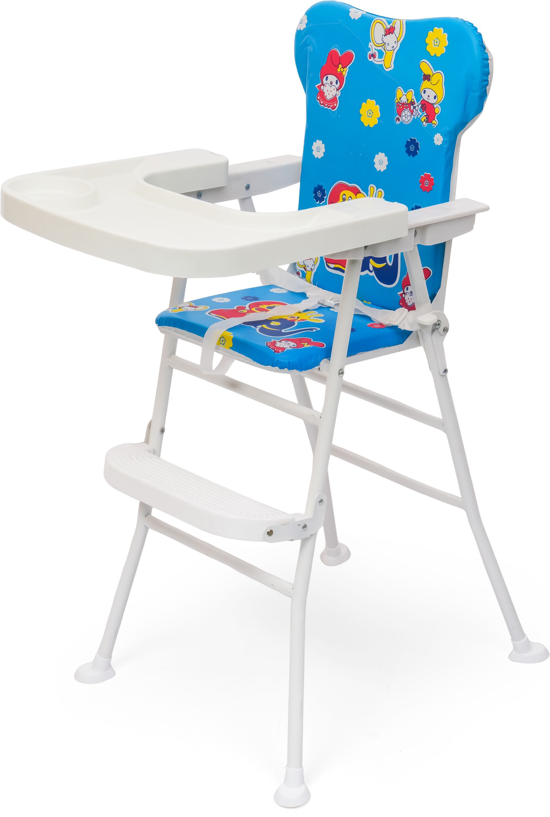 Foldable High Chair for Toddlers with Detachable Dining Tray With Safety Harness-image-43