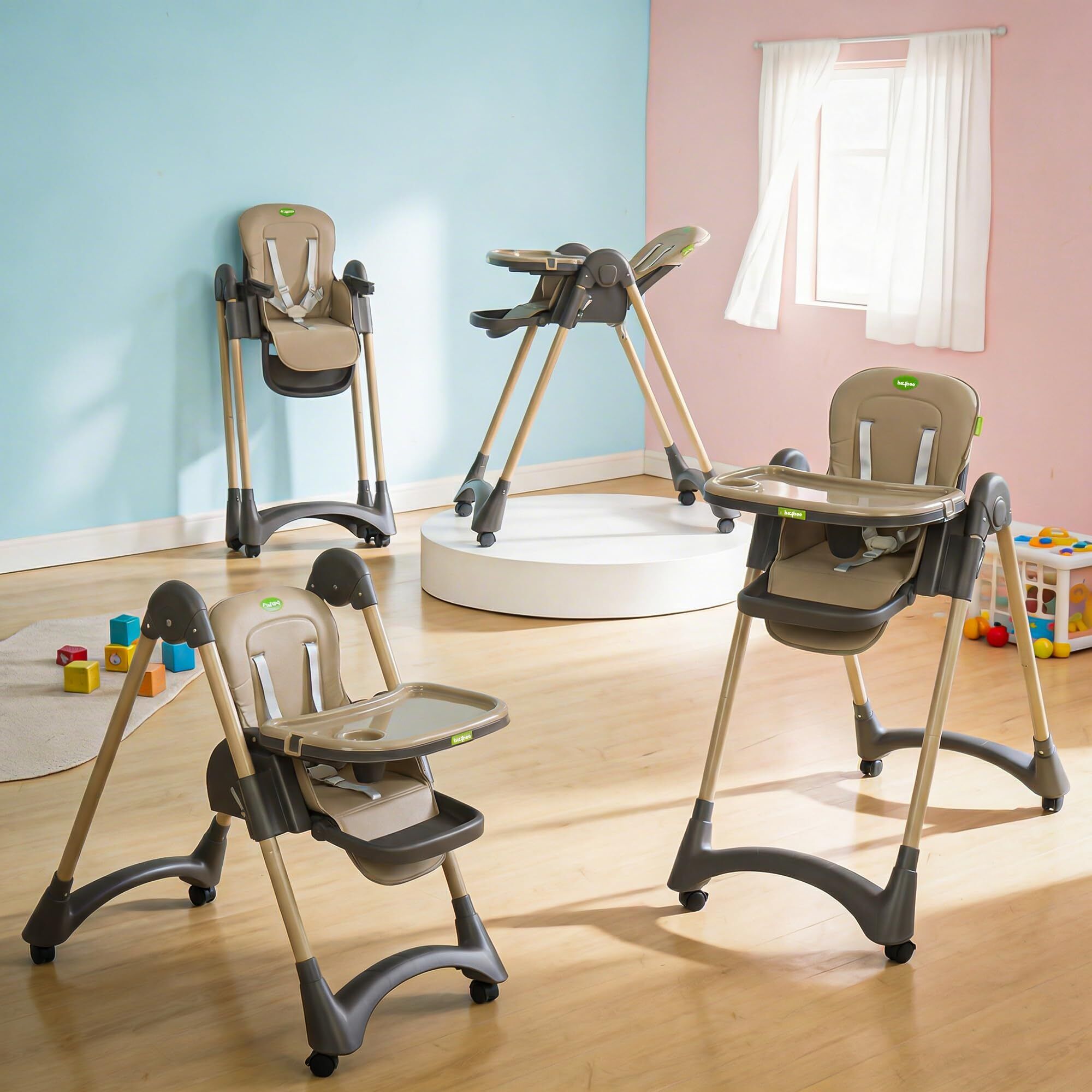 baybee Baby High Chair for Baby 6 to 18 Months,6-Level Height Adjustable Feeding Chair-picture-13