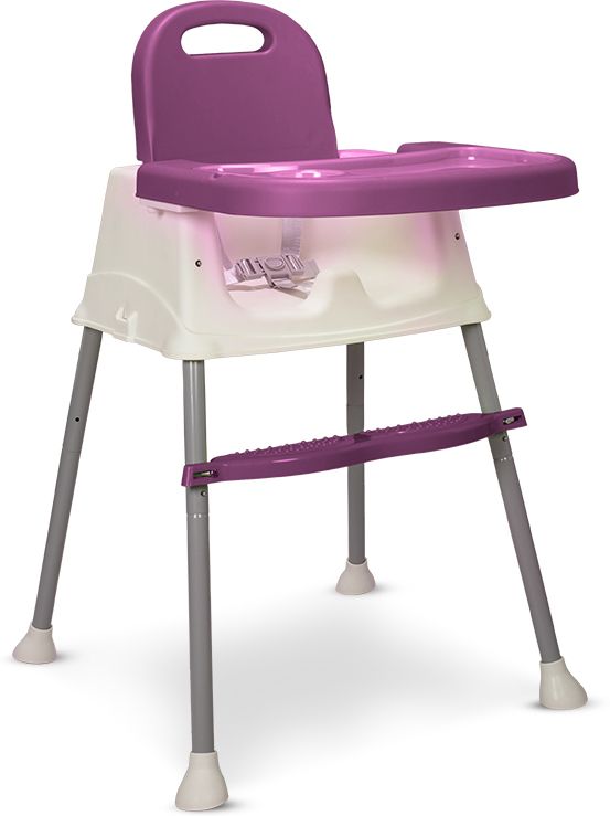 4 in 1 Convertible Baby High Chair with footrest & booster seat for Baby Feeding