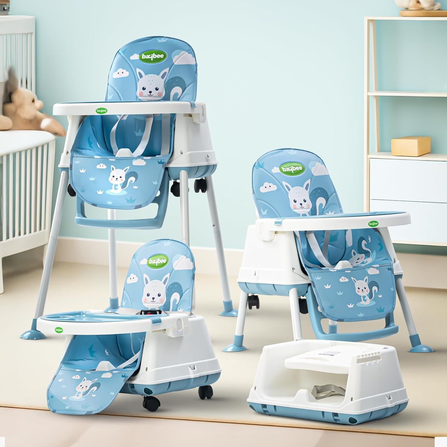 4-in-1 Baby High Chair | Foldable, Adjustable, Safe & Easy to Clean-image-39