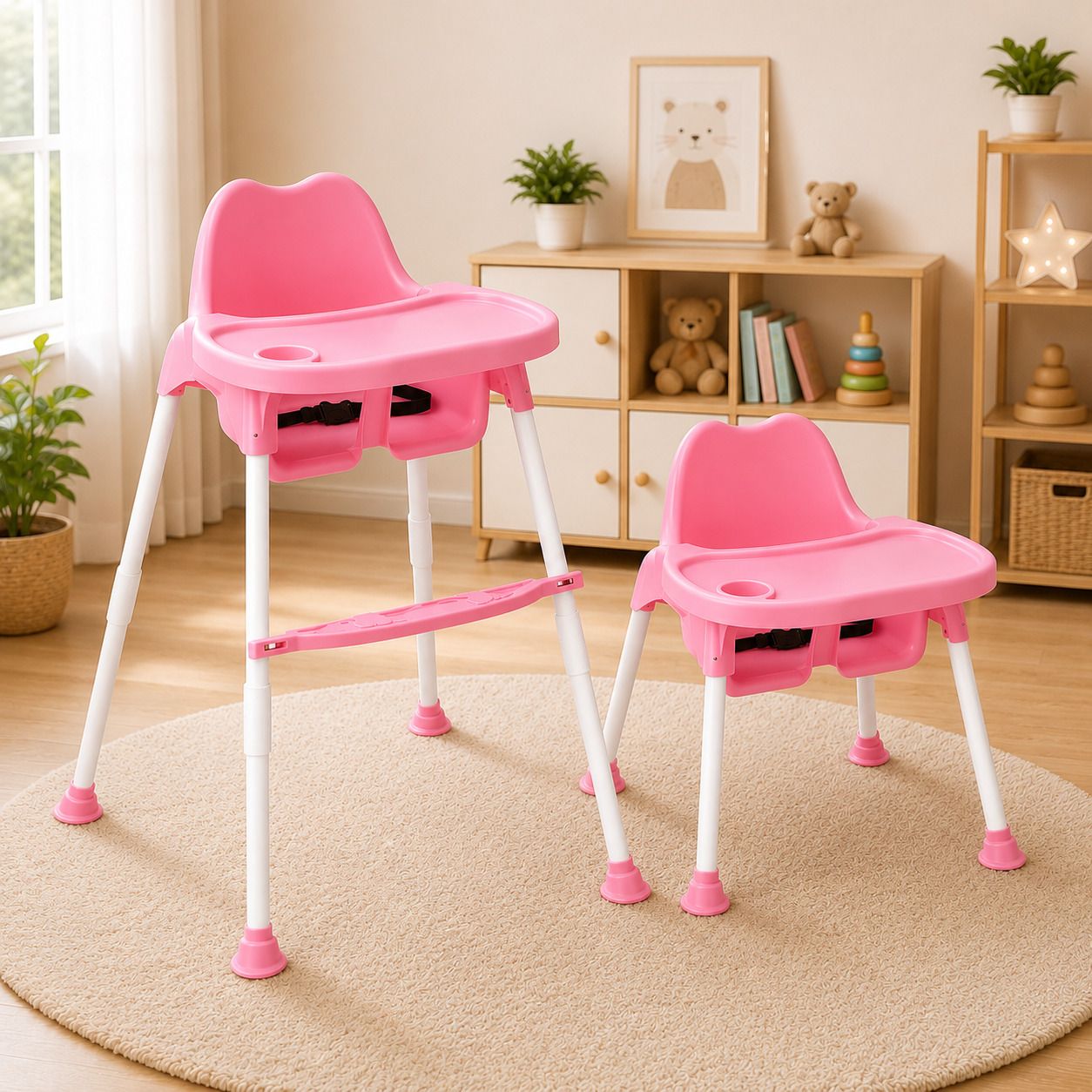 liba enterprises Premium Baby High Chair with Feeding Tray, Safety Belt & Anti-Slip Legs-picture-11