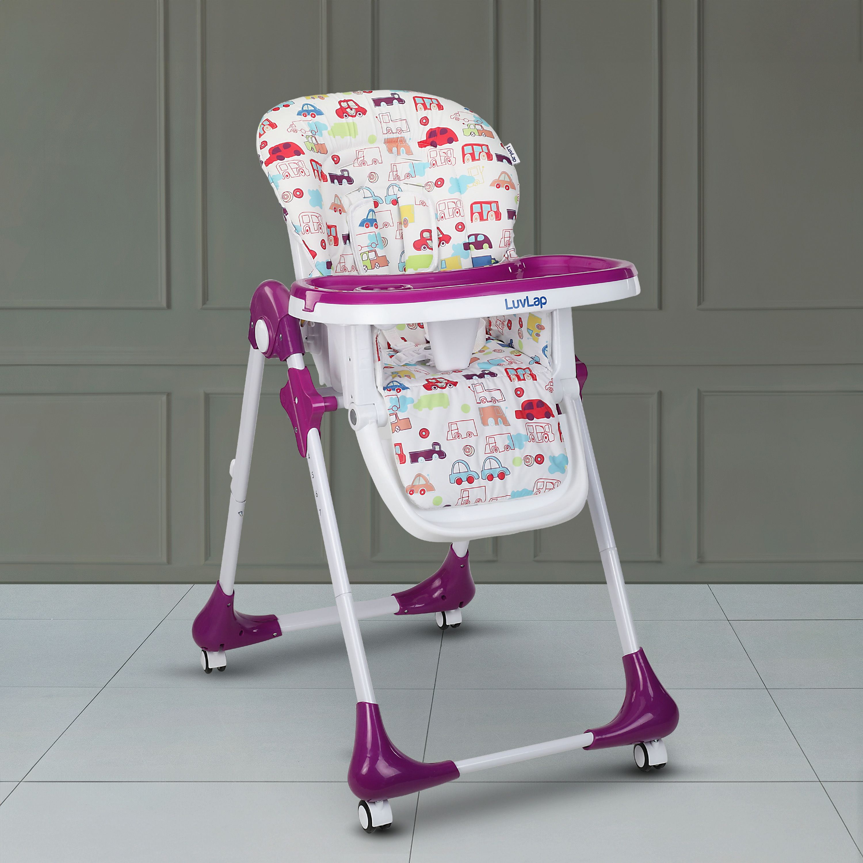 luvlap Royal Baby High Chair, 3-Position Recline, 7-Level Height Adjustment-picture-29