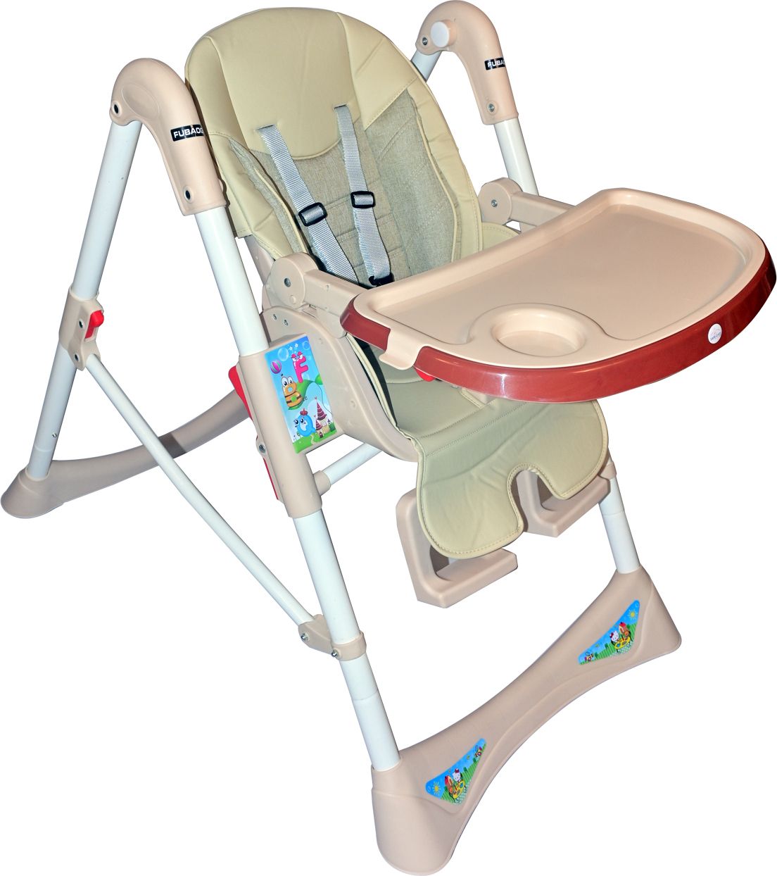 Feeding Chair with Adjustable Ht.,Recline&Footrest,Booster Seat,Tray&Safety Belt