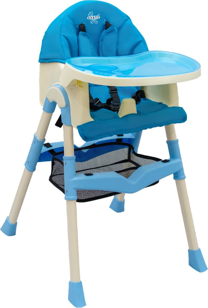 BABY HIGH CHAIR 2 in 1 Size Detachable High Chair With Net Bucket & Food Tray