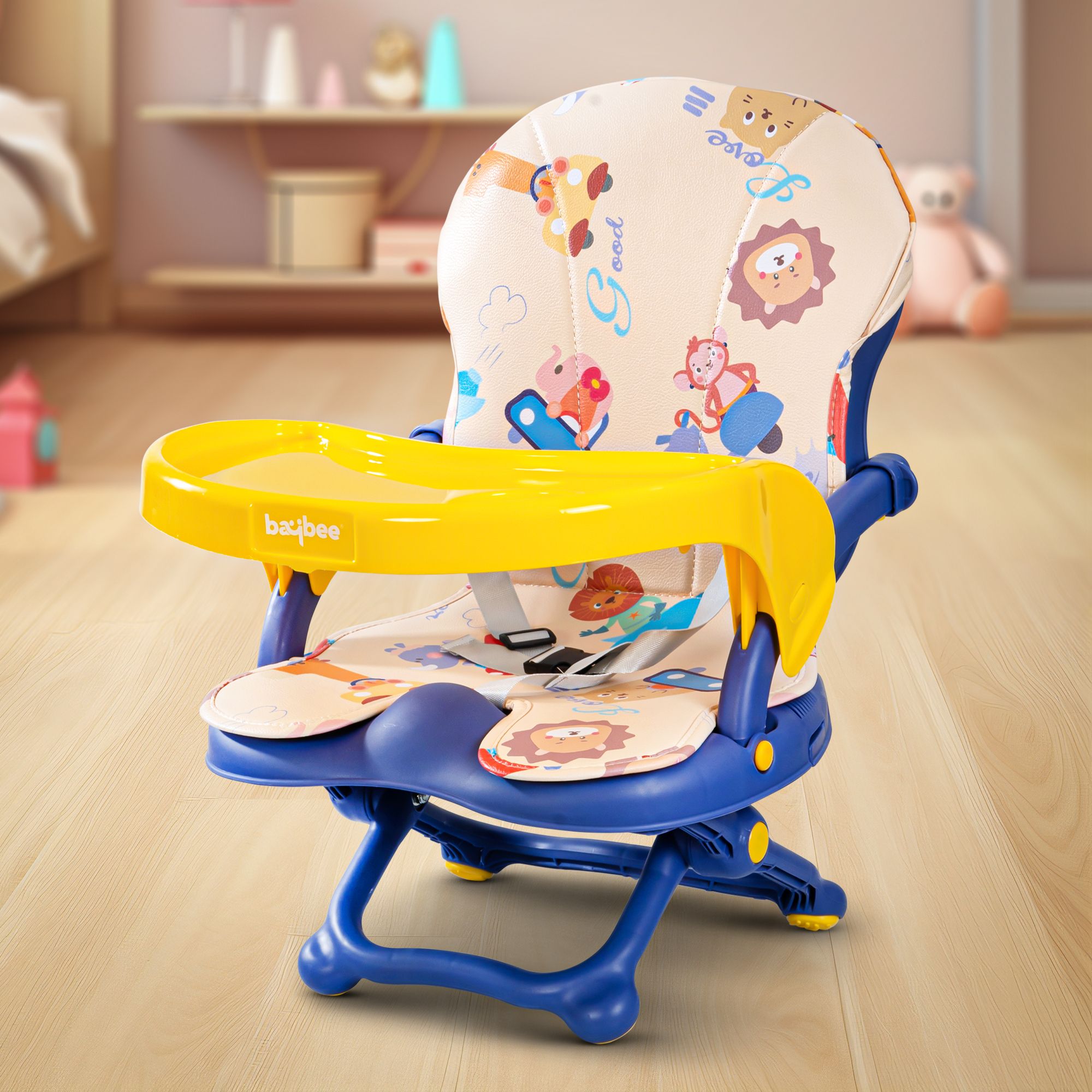 Booster Chair for Baby Feeding Chair for Dining Table with 4 Height Adjustable