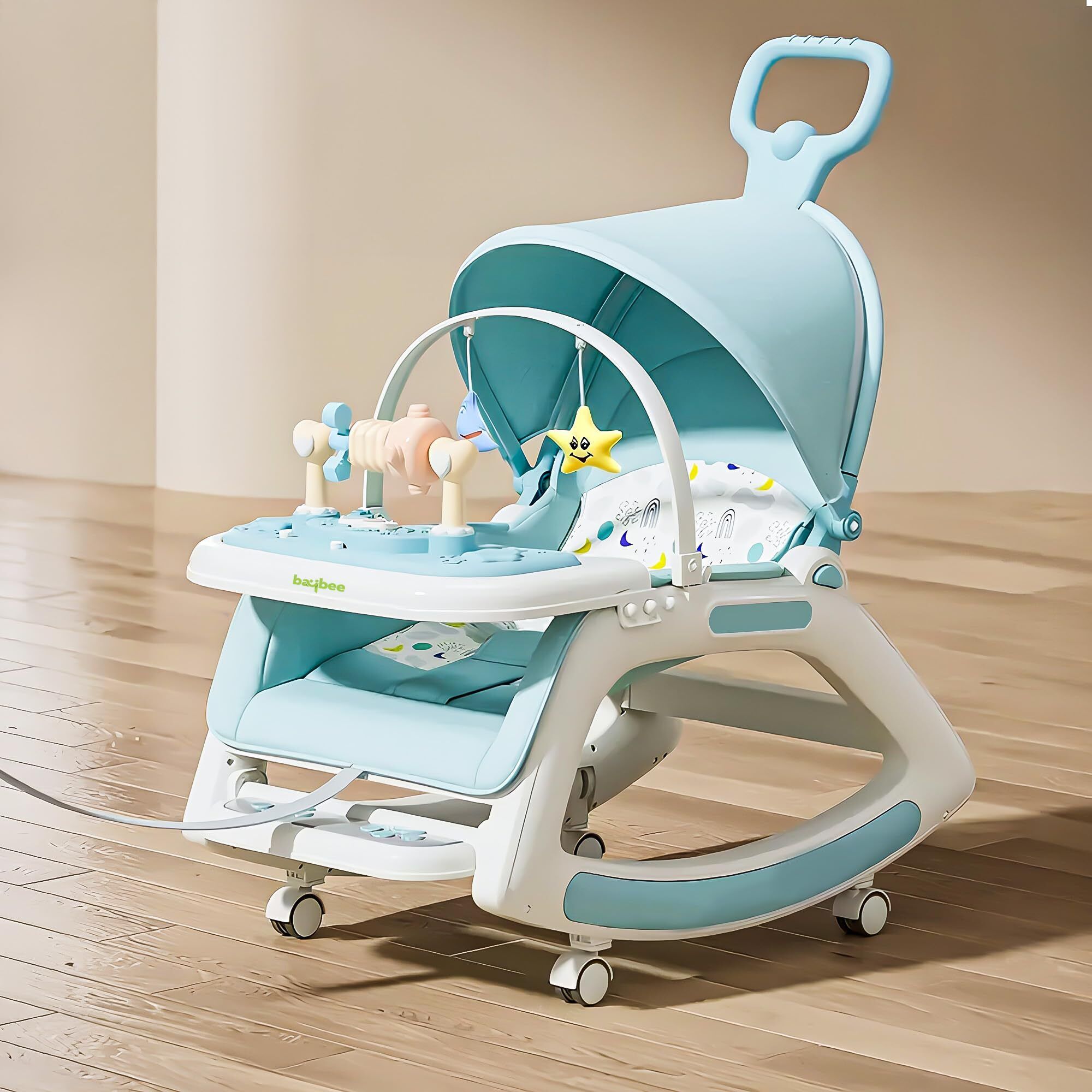baybee 5 in 1 Baby Rocking Chair for Kids Hanging Toy Baby Dining Booster Seat for Baby-picture-38
