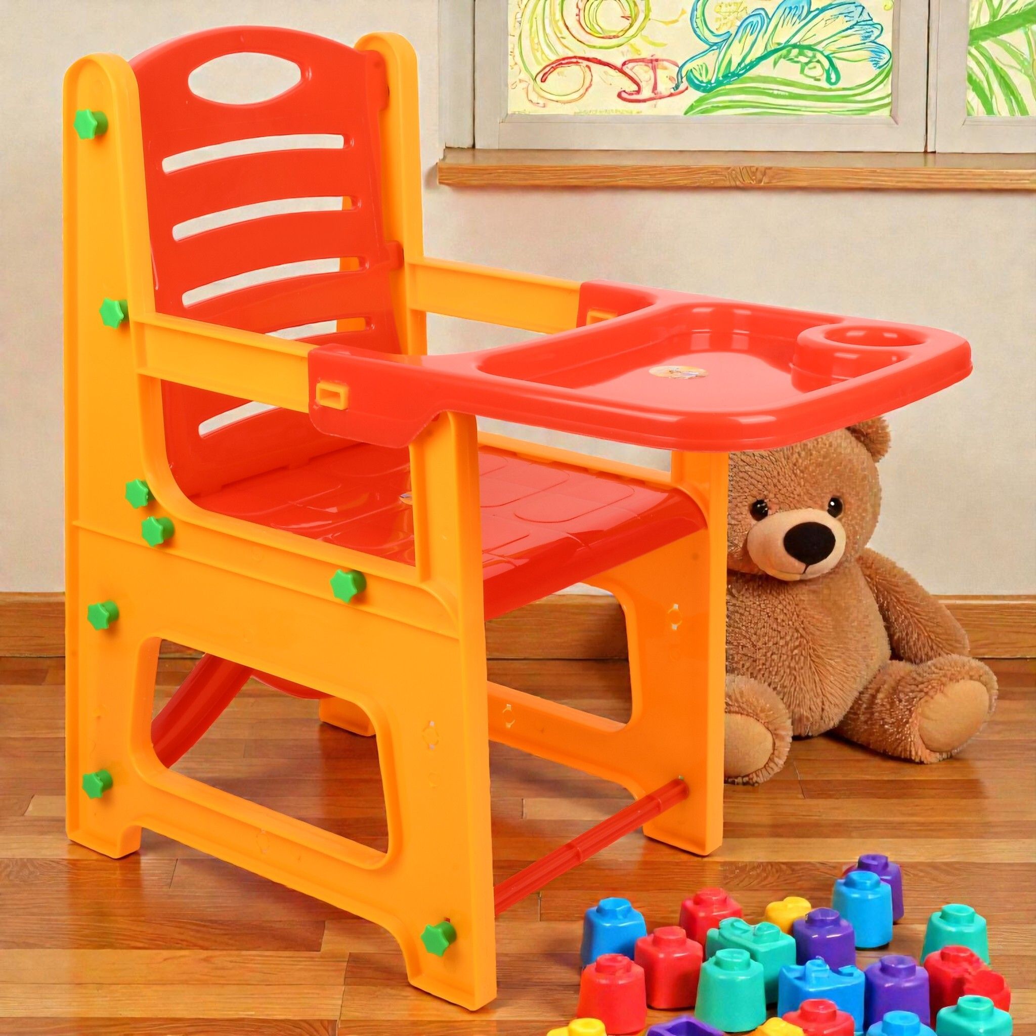 High Chair(2 in 1) for Feeding 0 to 3 Years Baby