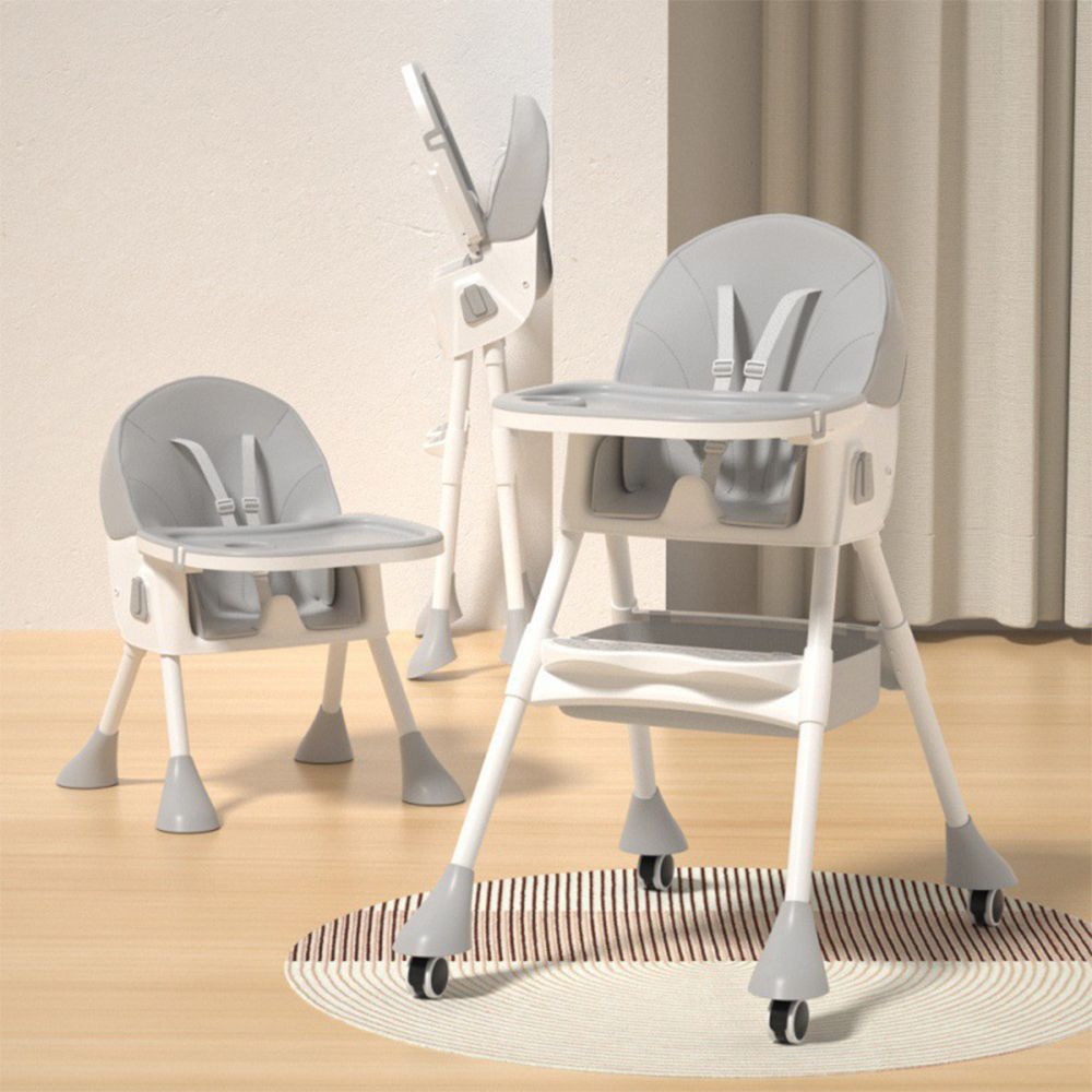 Portable high Chair for Baby Feeding Chair, Adjustable Height & Lockable Wheels
